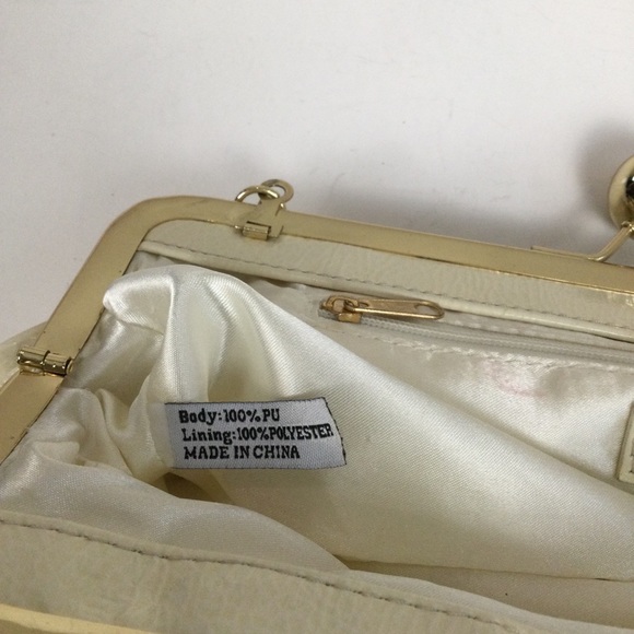 ALDO Vintage Off-White Occasion Chain Strap Shoulder Bag with Gold Tone … - Picture 5 of 8